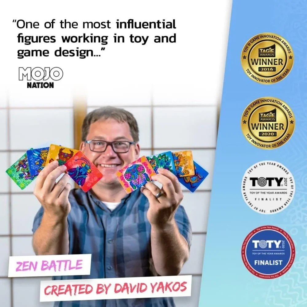 Zen Battle Card Game - Multi-color Cardstock Tabletop Game for 8-98 Years